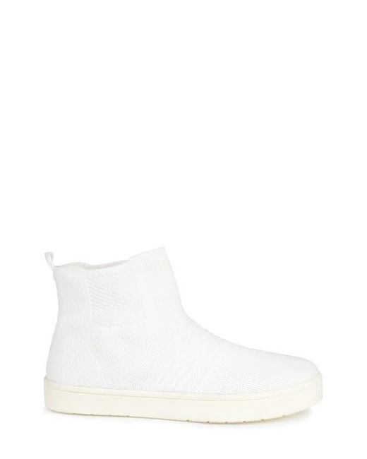 Journee Collection White Journee Kody High Top Knit Slip-On Sneaker