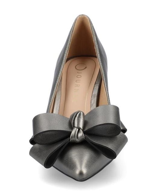 Journee Collection Metallic Crystol Pump