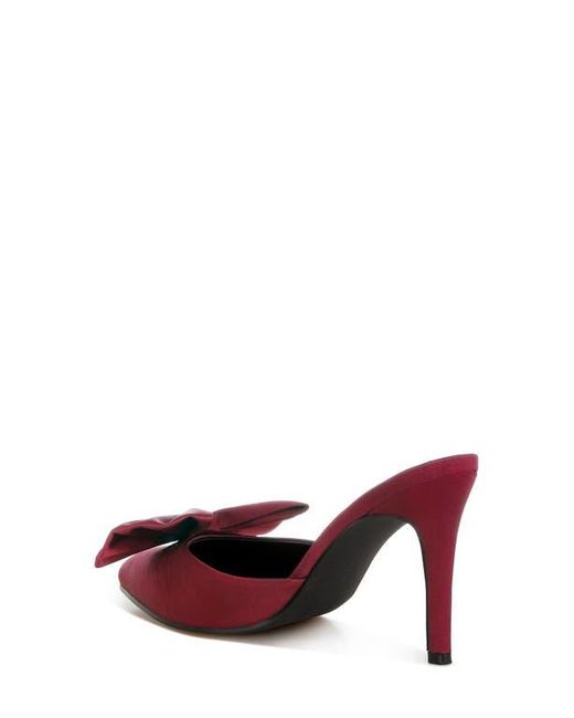 LONDON RAG Red Sidonie Bow Mule Pump