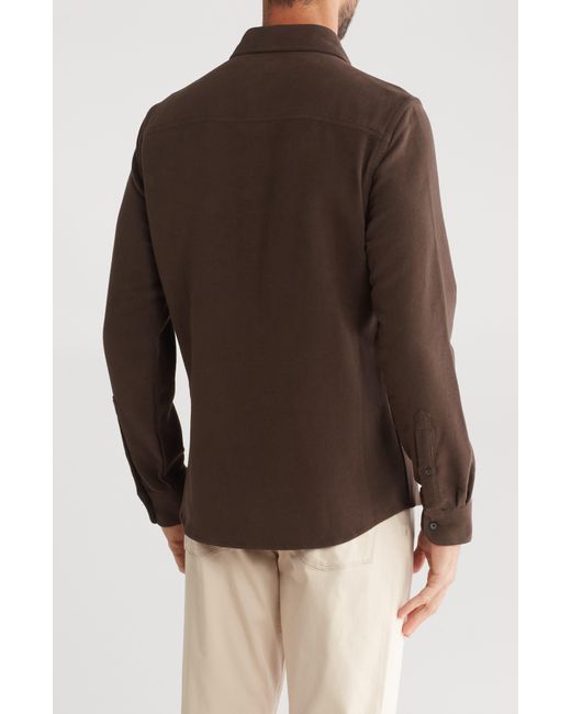 Reiss Brown Miami Cotton Button-up Shirt for men