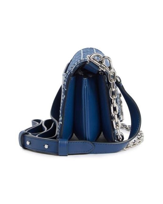 Kate Spade Blue Dakota Denim Check Small Crossbody Bag
