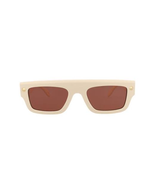 McQueen Pink 52Mm Rectangular Sunglasses