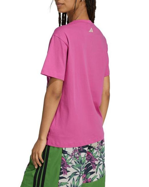 Adidas Pink X Farm Rio Toucan Graphic T-Short