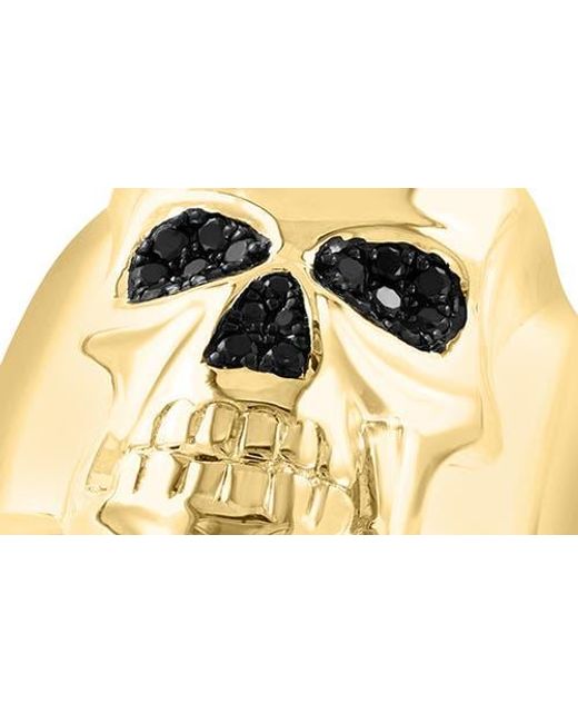 Effy Metallic Spinel Skull Ring for men
