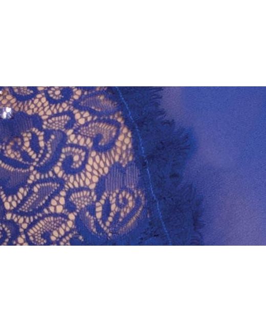 Seven 'til Midnight Blue Lace Chemise & Thong Set