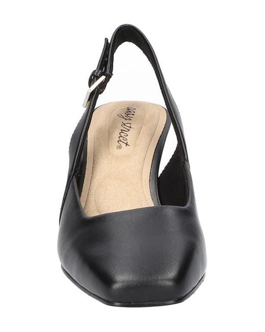 Easy Street Black Ritsa Slingback Pump