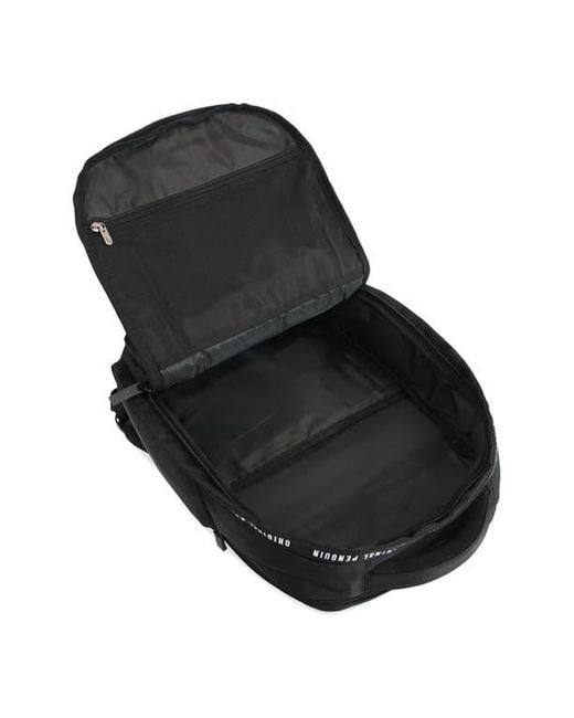 Original Penguin Black Zip Nylon Backpack for men