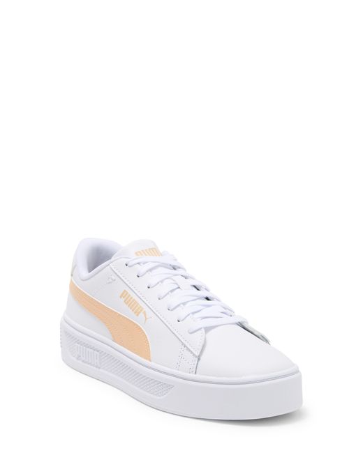 puma smash platform l white