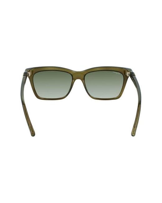 Ferragamo Green Gancini 54Mm Rectangular Sunglasses