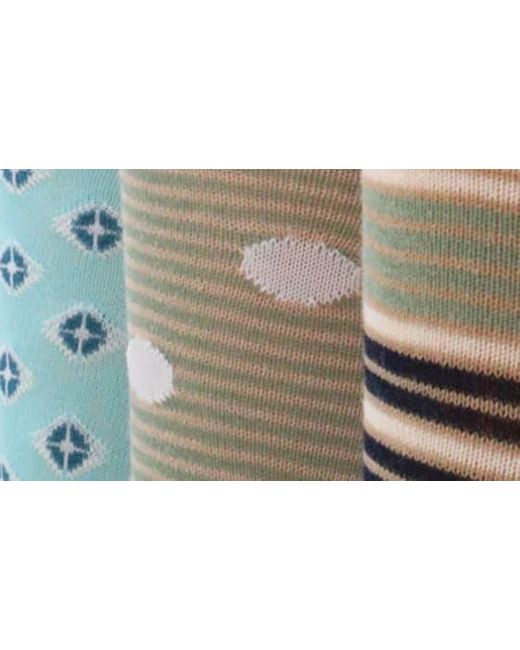 Lorenzo Uomo Multicolor 3-pack Assorted Stripe Cotton Blend Dress Socks for men