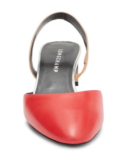 Longchamp Red Slingback Pump