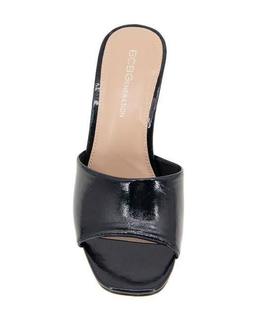 BCBGeneration Black Giani Wedge Slide Sandal