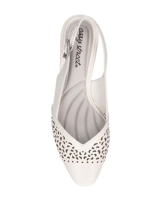 Easy Street White Sofie Slingback Pump