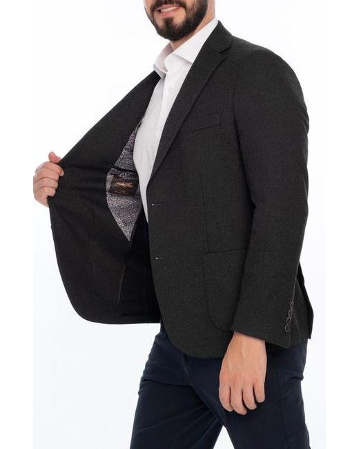 VELLAPAIS Black Solid Sport Coat for men