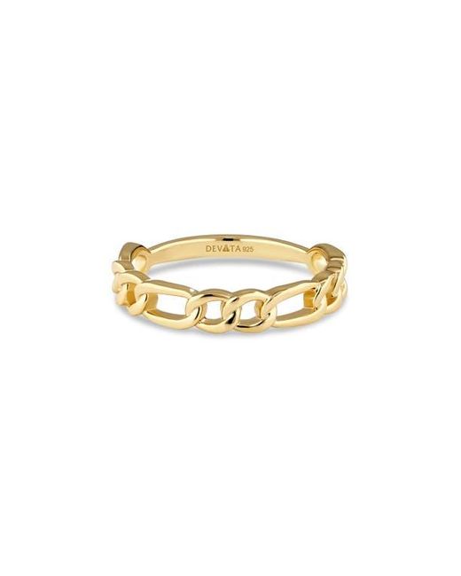 DEVATA Metallic Figaro Link Ring