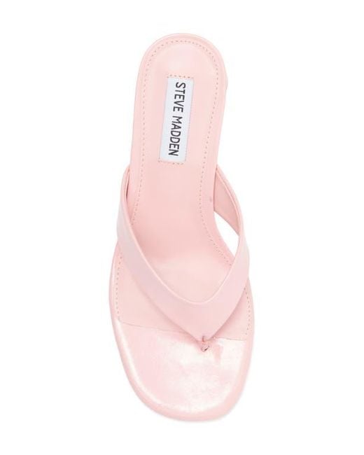 Steve Madden Kitana Block Heel Slide Sandal in Pink | Lyst