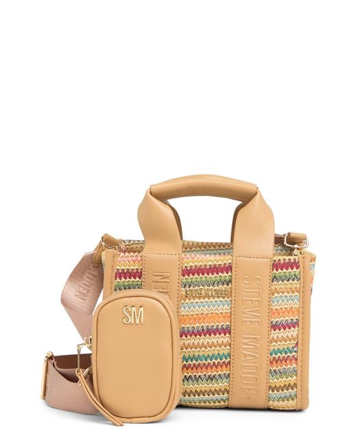 Steve Madden Natural Bminnie Woven Tote Bag
