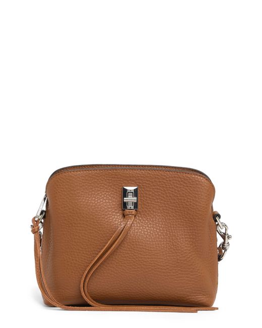 Rebecca Minkoff Brown Darren Small Leather Crossbody Bag In Cedar At Nordstrom Rack