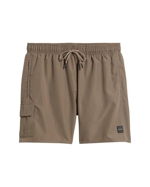 Boss Brown Dive Swim Trunks for men