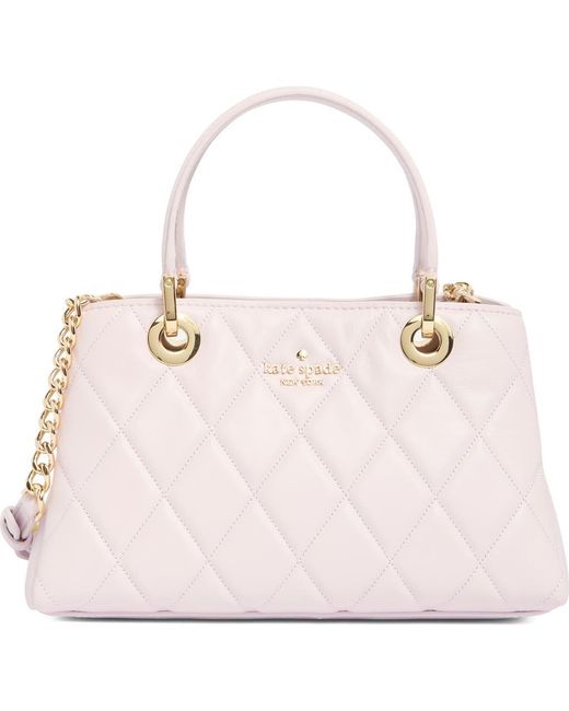 Kate Spade Pink Carey Quilted Leather Satchel