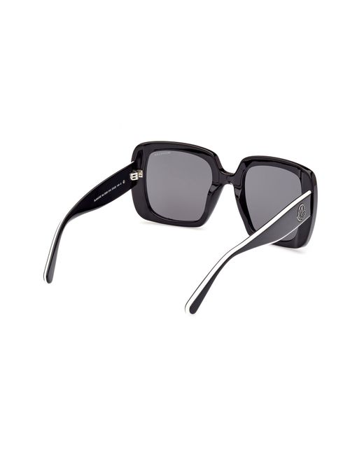 Moncler Black 53mm Square Sunglasses for men