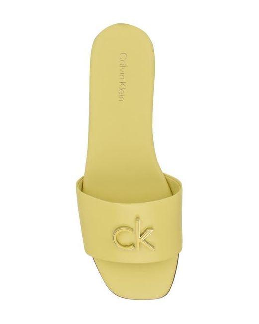Calvin Klein Yellow Yancie 2 Slide Sandal