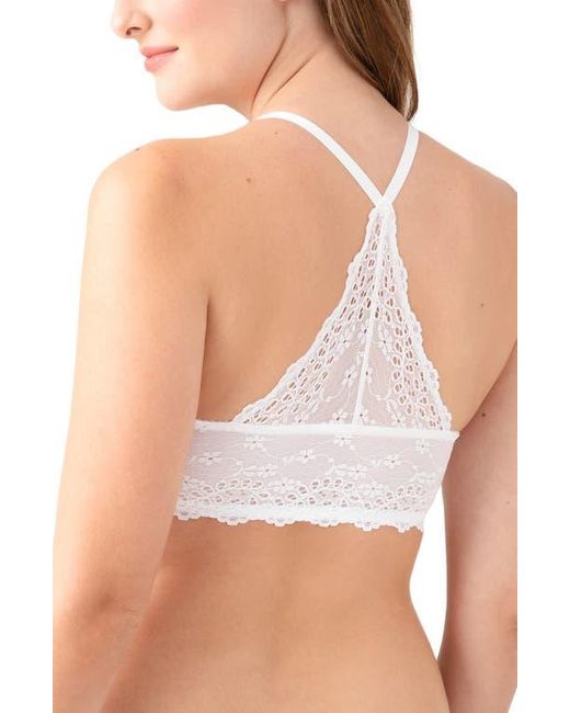 B.tempt'd White Front Close Underwire Racerback Bra