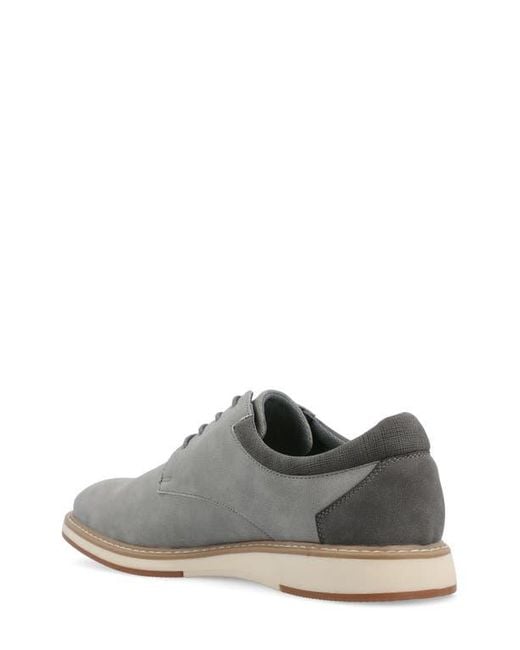 Vance Co. Gray Hodges Plain Toe Derby for men