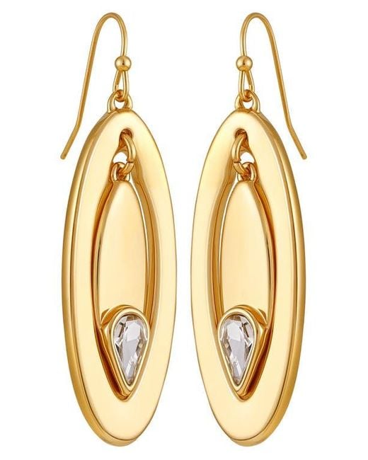 Vince Camuto Metallic Oval Drop Earrings