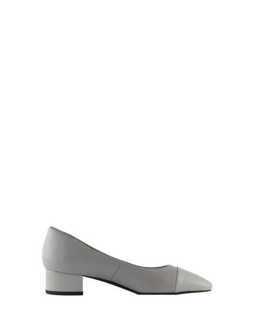 David Tate Gray Colette Cap Toe Pump