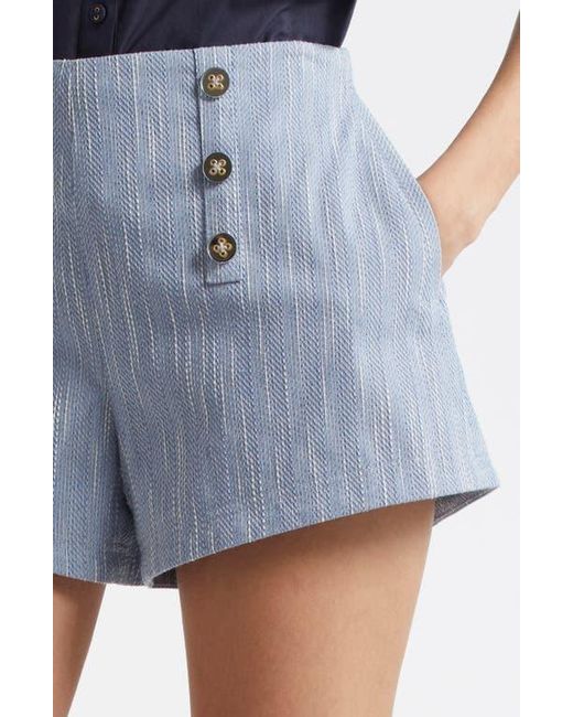 Ramy Brook Blue Samira Front Button Shorts