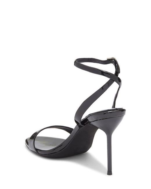 Jeffrey Campbell Black Blossmz Ankle Strap Satin Sandal