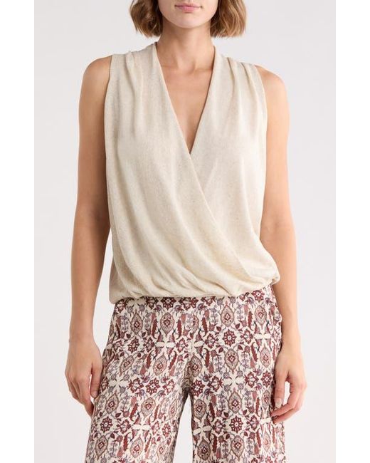 Max Studio Red Drape Front Top