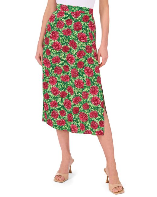 Halogen® Multicolor Side Slit Midi Skirt