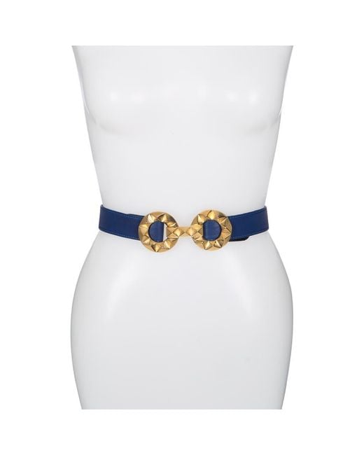 Raina Blue Jazz Leather Belt