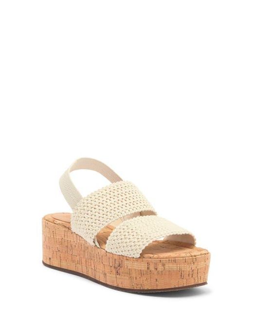 Nordstrom Rack Natural Cassie Platform Wedge Slingback Sandal