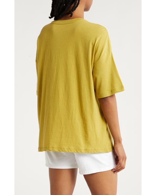 Billabong Yellow Darling Cotton Graphic T-shirt