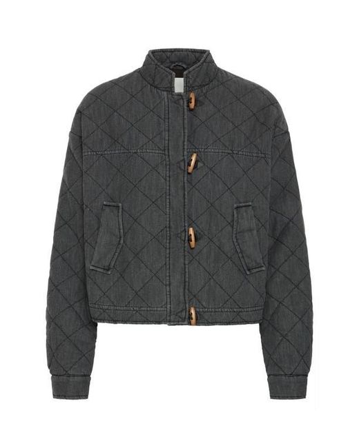 Ichi Black Quilted Jacket