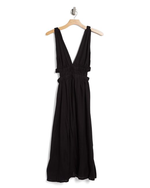 Boho Me Black Smocked Side Cutout Dress