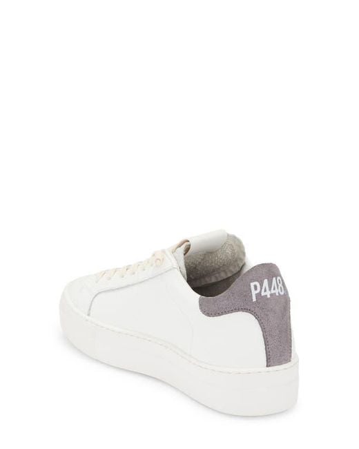 P448 White Thea Platform Sneaker