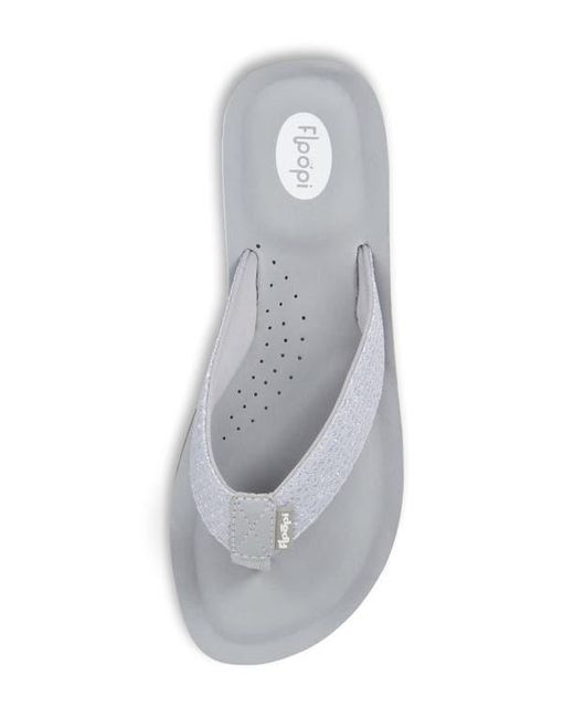 FLOOPI White Sofia Sparkly Flip Flop