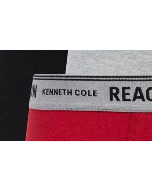 Kenneth Cole Red 3-pack Organic Cotton Blend Trunks for men