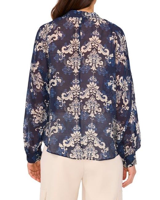 Halogen® Blue Tie Front Top