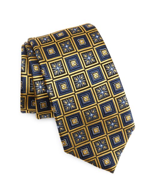 Duchamp Metallic Geometric Silk Tie for men