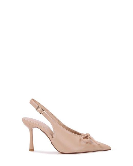 BERNESS Pink Edda Pointed Toe Slingback Pump