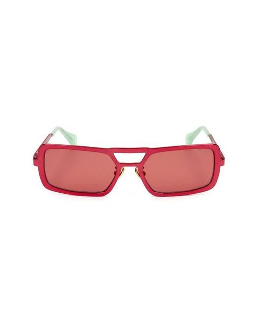 Retrosuperfuture Red 52Mm Square Sunglasses