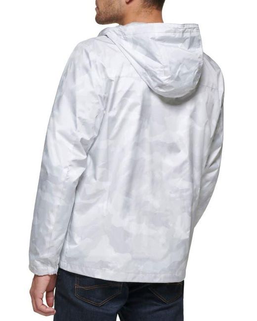 Tommy Hilfiger Gray Hooded Rain Slicker Jacket for men