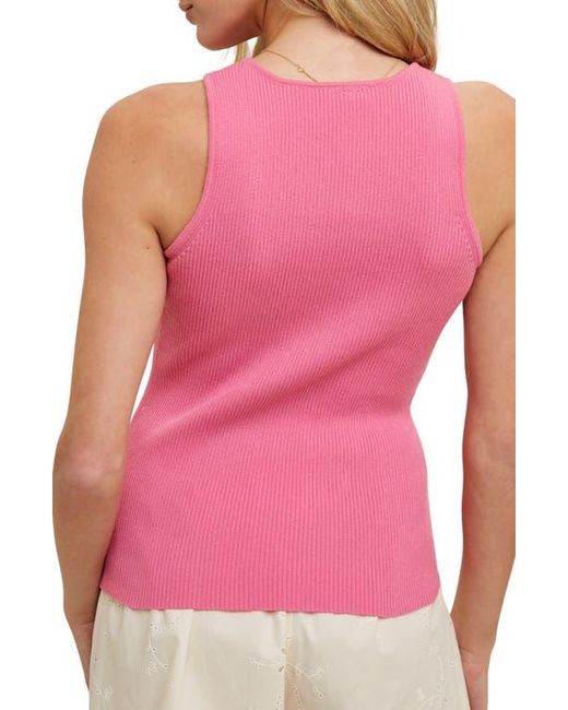 Wishlist Pink Ribbed Tank