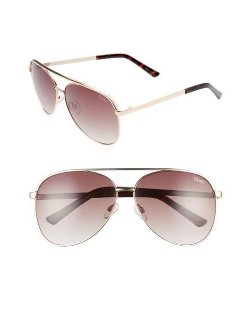 Quay Pink Australia Vivienne 64Mm Aviator Sunglasses