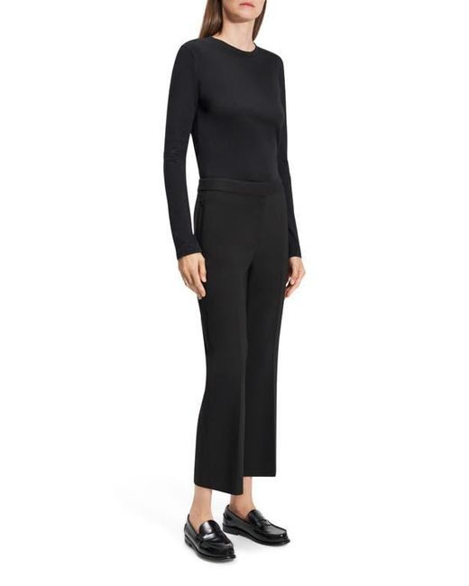 Theory Black Solid Wool Dress Pants